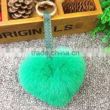 Wholesale for Handbag Heart Rabbit Fur Keychains thumbnail-3