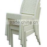 Aluminum White Outdoor Wicker Chair thumbnail-3