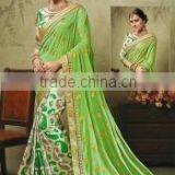 Wise Liril Green Viscose Art Silk Saree/buy Online Designer Sarees
