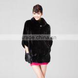 Wholesale Long Black Leisure Mink Women Winter Fur Coat thumbnail-1