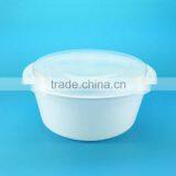 1250ml Disposable Round Lunch Box With Lock Clear and White Color Food Packaging Lunch Box thumbnail-3