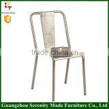 Cheap Metal Dining Chair Outdoor With Timber Seat