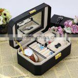 Hot Selling Professional Design Good Looking Fashion Leather PU Jewelry Box Display Suitcase Box Case