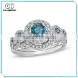 Gorgeous AAAAA cz stone wedding silver ring