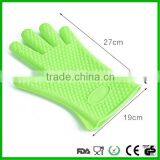 Hot Sale Heat Resistant BBQ and Baking Fingers Silicone Cooking Gloves