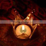 Wholesale New Design and High Quality for Home and Wedding Decorative Crown Glass Candle Holder thumbnail-1