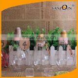 Clear 320ml Bulb Bottles PET Plastic With Different Caps for Beverage Packages thumbnail-2