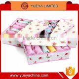 Underwear Bar Sock Storage Case With Cover Set of 3pcs-rose Printed thumbnail-1