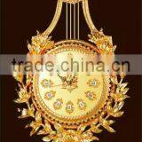 Antique Carved Ornate Gold Gilt Rococo Style Wall Pendulum Clock thumbnail-5