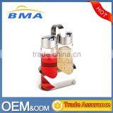 Kitchen Accessories Oil and Vinegar Stainless Steel Cruet Set With Rack