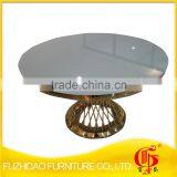 Stainless Steel Frame With Tempered Glass Top Banquet Table thumbnail-4