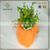 Lovely Cute Burlap Natural Jute Fabric Indoor Plant Pots thumbnail-5