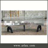 Arlau Cheap Modern Outdoor Furniture,Big Metal Outdoor Bench Furniture,Black Wrought Iron Benches thumbnail-2