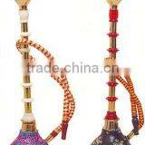 Glass Beaded Brass Smoking Hookah thumbnail-1