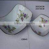 White Enamel Painted Bowl With Floral Patterns in Cast Aluminium Available in Other Shapes and Patterns