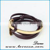 2017 Wholesale Leather Half Cuff Mens Anchor Bracelets thumbnail-4
