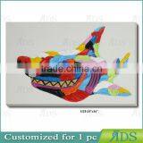 Handmade Contermporary Abstract Tropical Fish Painting thumbnail-3