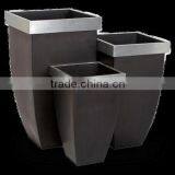 The Modern Style Zinc Planter for Decor and Flower Garden Pots - Square & Tall Pots thumbnail-1