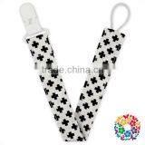 Elastic Loop Cotton Ribbon White Plastic Pacifier Clip thumbnail-4