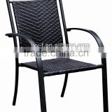 powder-coated aluminum chair garden stacking chair patio wicker chair
