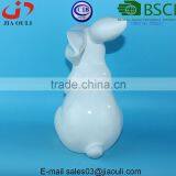 BSCI Audit Factory Easter Top Sale Ceramic Rabbit Figurines, White Porcelain Ceramic Rabbits thumbnail-3