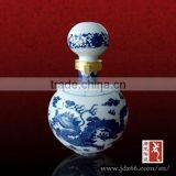 Chinese Style Excellent Quality Ceramic Wholesale Mini Wine Bottles of Blue and White Porcelain thumbnail-1