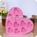 Fancy Ice Cube Tray | 10 Cavities Candy Mold | Silicone Heart Shaped Trays thumbnail-5
