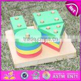 Hot Sale Preschool Geometry Shape Sort Toys Wooden Baby Blocks W13D107 thumbnail-5