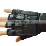 Mesh and Leather Black Cool Style AK Half Finger Coated Protective Combat Gloves thumbnail-1