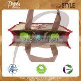 Three Bottle Wine Bag With Window & PU Leather Handle thumbnail-2