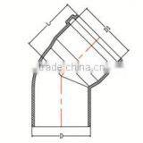 HIGH QUANLITY 45 DEG ELBOW WITH SOCKET OF PVC GB STANDARD EXPANDING FITTINGS FOR DRAINAGE WITH GASKET thumbnail-2
