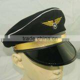 Factory Custom Embroidered Peaked Cap Officer Uniform Cap thumbnail-4