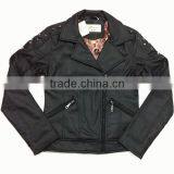 Hot Sale Plain Synthetic Leather Jacket Wholesale thumbnail-1