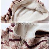 Women Man Polar Fleece Hoodies Stripe Flower Printed Patern thumbnail-5