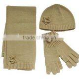 Wind Proof and Warm Polar Fleece Scarf Hat Glove Sets for Military Use thumbnail-6
