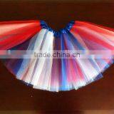 New Arrival the Fourth of July Red Blue White Girls Tulle Tutu for Children Tulle Skirt thumbnail-1