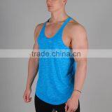 Triblend Mens Slim Fit Triblend Gym Stringer With Curved Bottom thumbnail-2