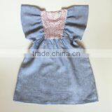 Vintage Floral Printing 100% Linen Girls Fancy Dresses 3-5 Year Old Girl Dress Kids Clothing Wholesale thumbnail-4