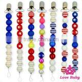 8NZ441-2 Lovebaby Wholesale Colorful Plastic Candy Chunky Ball Colorful Bling Pearl Pacifier Clip thumbnail-5