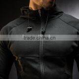2017 Wholesale Sports Shirt Custom Autumn and Winter Absorbent Heavyweigh Breathable Dry Zipper Long Sleeved Sweatshir Suit Men thumbnail-2