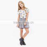 Girls Boxy Kitten Tee With Skirt thumbnail-1