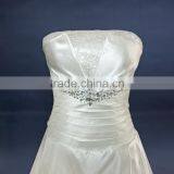 Sleeveless A Line Taffeta Wedding Dress thumbnail-6