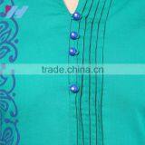 Ladies Fashion Apparel Cotton Om Printed Long Kurta thumbnail-4