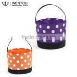 Monogram Chevron Polka Dot Kids Halloween Baskets thumbnail-3