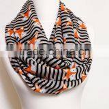 Fox Pattern Chiffon Infinity Scarf, Circle Scarf, Loop Scarf, Scarves, Shawls, Spring Fall Winter Summer Fashion Gift Ideas for thumbnail-4