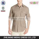 Men's Cane Bay Roll Up Sleeve Linen Cotton Button Down Casual Shirt thumbnail-1