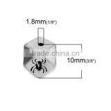 Zinc Based Alloy Spacer Beads Square Antique Silver Butterfly Faceted thumbnail-2