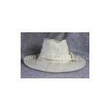 Women 100% Sheep White Wool Felt Sauna Hats, Custom Woolen Hats With Cut Out