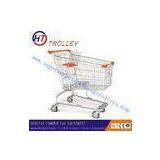 Unfolding Metal Shopping Trolley Stainless Steel Wire With Foldded Baby Seat thumbnail-1