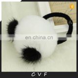Popular top grade genuine rabbit fur ball elastic for women decoration